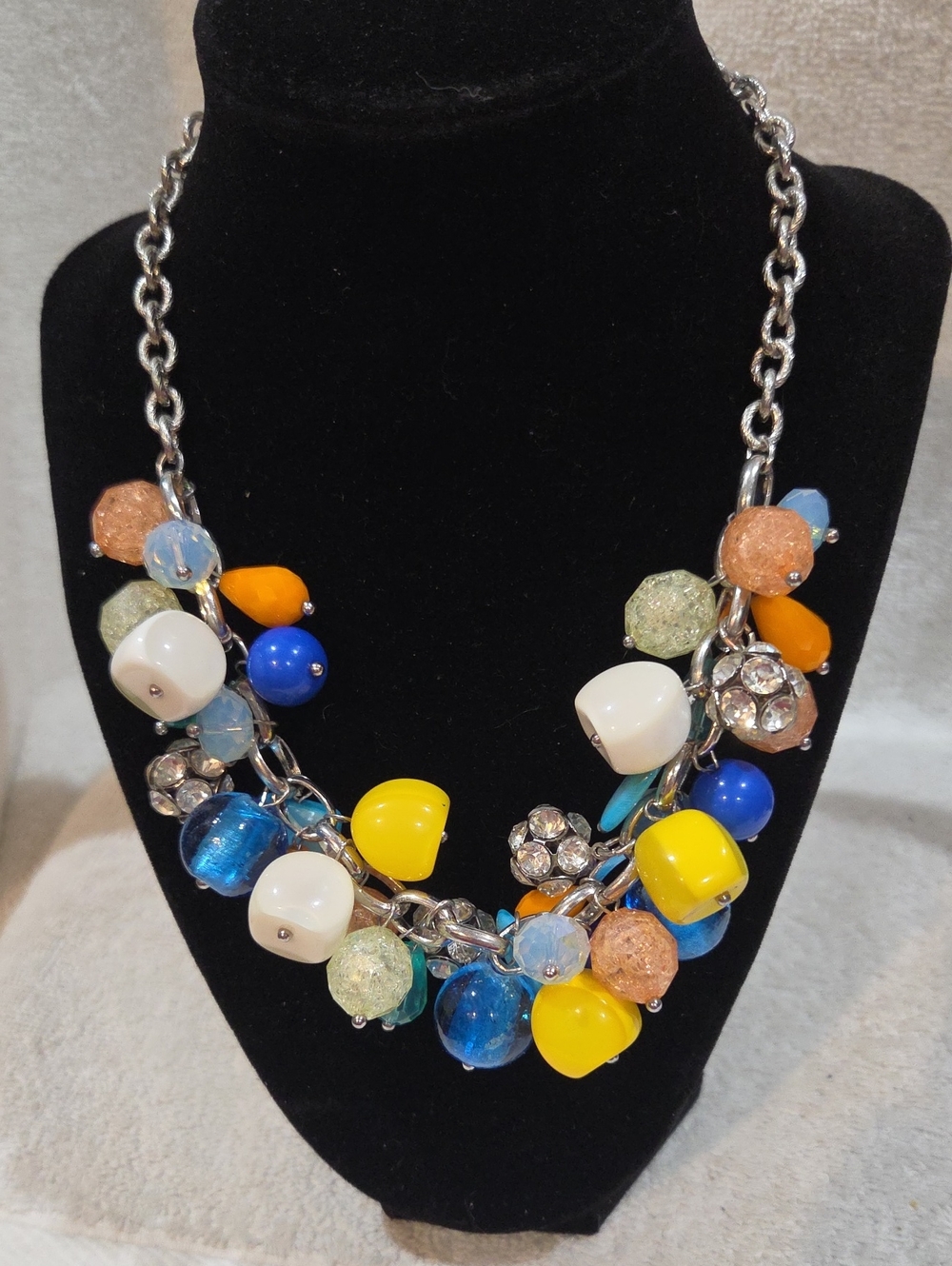 Colorful Beaded Statement Necklace